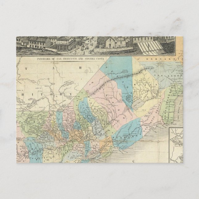 Postale Carte de l'État de Californie (Devant)