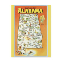 Carte de l'État de l'Alabama