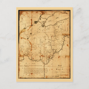 Postale Carte de l'État de l'Ohio (1805)