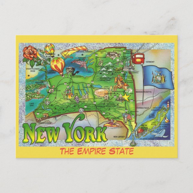 Postale Carte de l'État de New York (Devant)