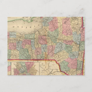 Postale Carte de l'État de New York par Mitchell