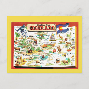 Postale Carte de l'État du Colorado