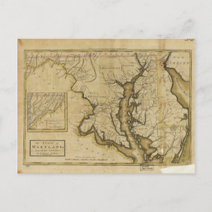 Postale Carte de l'état du Maryland (1795)