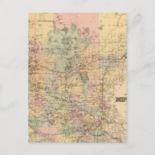 Postale Carte de l'État du Minnesota, 1874