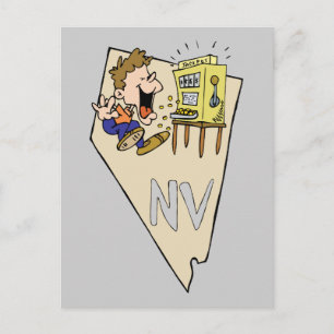 Postale Carte de l'État du Nevada NV et Jackpot du Joueur 