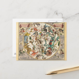 Postale Carte de l'étoile zodiaque céleste du ciel de la c