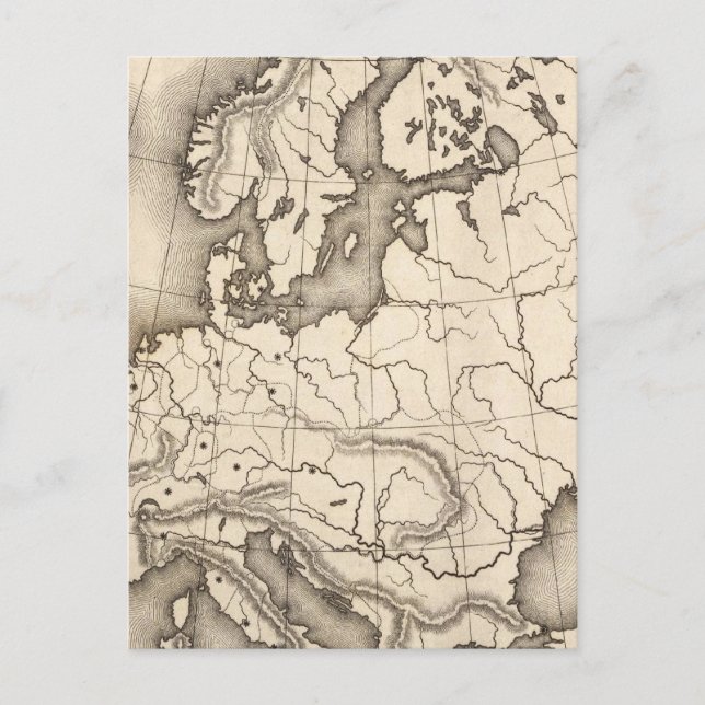 Postale Carte de l'Europe (Devant)