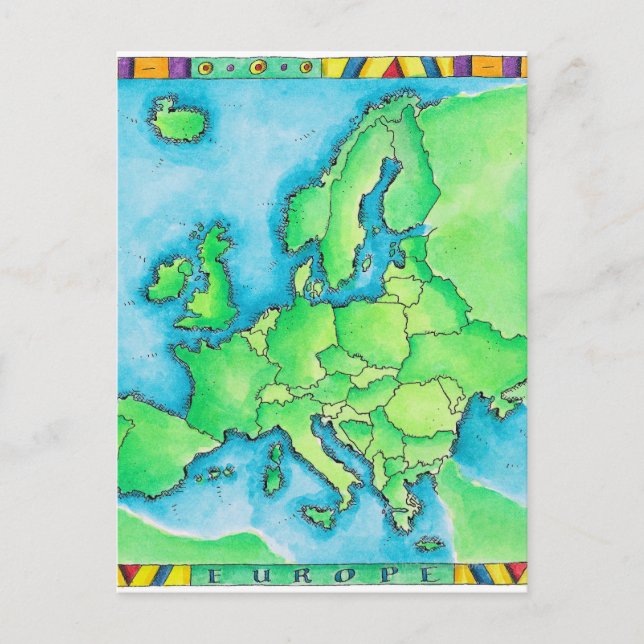 Postale Carte de l'Europe 3 (Devant)