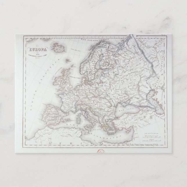 Postale Carte de l'Europe 5 (Devant)