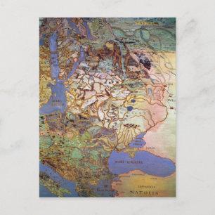 Postale Carte de l'Europe centrale