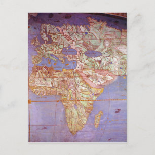 Postale Carte de l'Europe et de l'Afrique