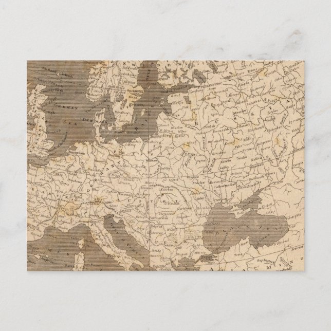 Postale Carte de l'Europe par Arrowsmith (Devant)