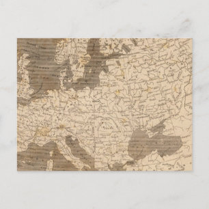 Postale Carte de l'Europe par Arrowsmith