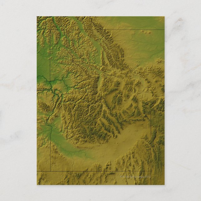 Postale Carte de l'Idaho (Devant)