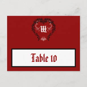 Postale Carte de lieu écrite Crimson rouge Ornate Embellis