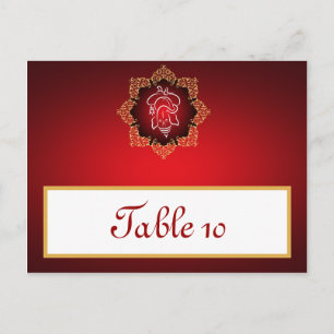 Postale Carte de lieu écrite Lord Ganesha/Hindu Red Spirit