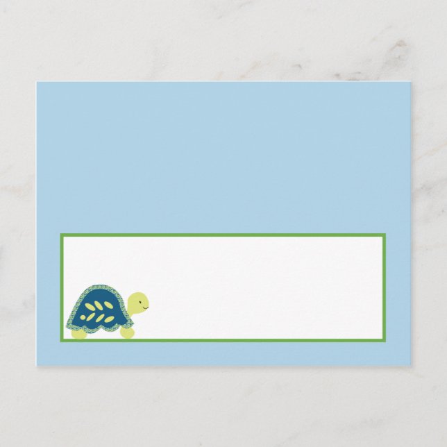 Postale Carte de lieu écrite Tortues bleues de mer (Devant)