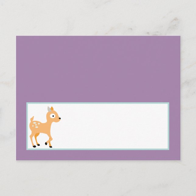 Postale Carte de lieu écrivable Fourrure Animaux de bois (Devant)