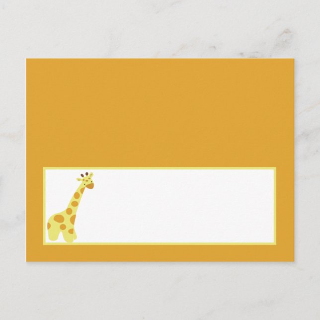Postale Carte de lieu inscriptible Baby Jungle (Devant)