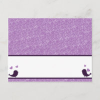 Carte de lieu inscriptible Oiseau coudre pourpre C