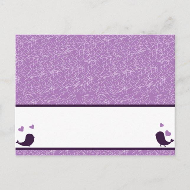 Postale Carte de lieu inscriptible Oiseau coudre pourpre C (Devant)