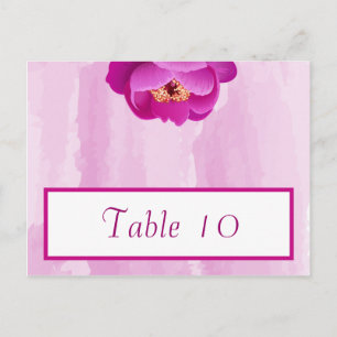 Postale Carte de lieu inscriptible Purple/rose Peony Fleur