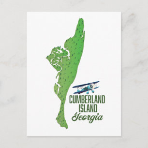 Postale Carte de l'île Cumberland Géorgie