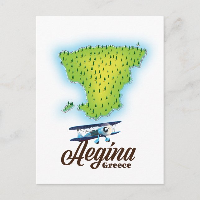 Postale Carte de l'île d'Aegina Greece (Devant)
