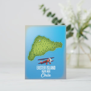 Postale Carte de l'île de Pâques