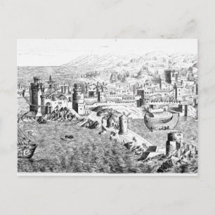 Postale Carte de l'île de Rhodes