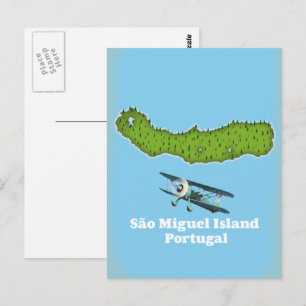 Postale Carte de l'île de São Miguel