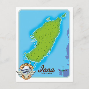 Postale Carte de l'île d'Iona