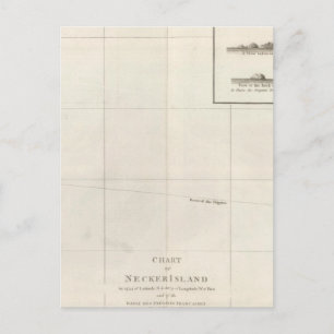 Postale Carte de l'île Necker