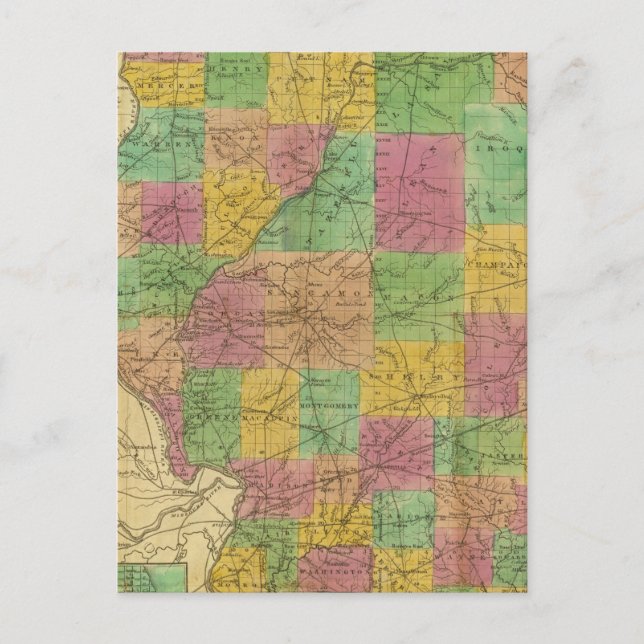 Postale Carte de l'Illinois (Devant)