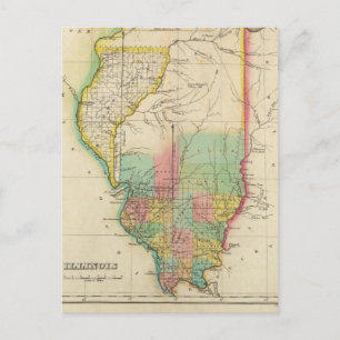 Postale Carte De L'Illinois