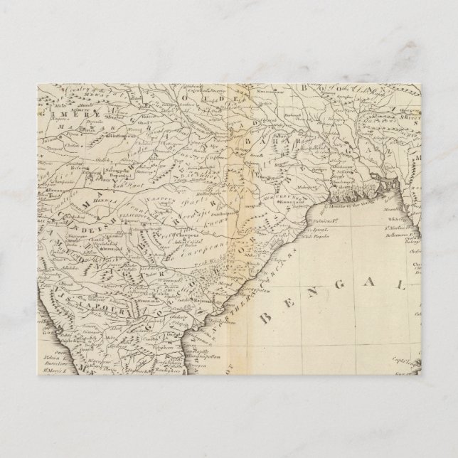 Postale Carte de l'Inde (Devant)