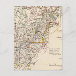 Postale Carte de l'index nord-américain