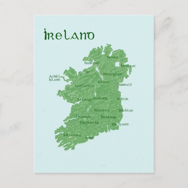 Postale Carte de l'Irlande (Devant)