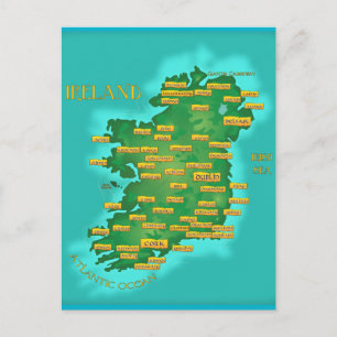 Postale Carte De L'Irlande