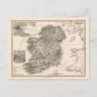 Postale Carte de l'Irlande (1876)