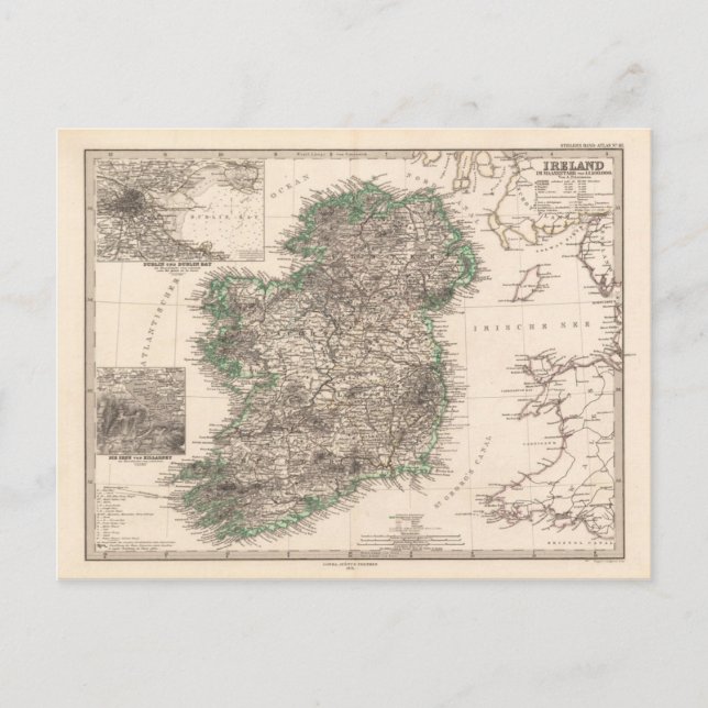 Postale Carte de l'Irlande (1876) (Devant)