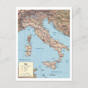 Postale Carte de l'Italie