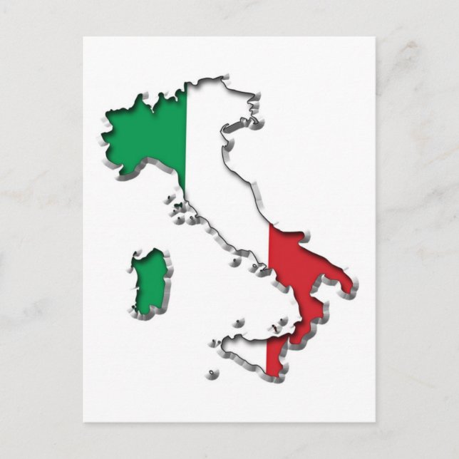 Postale Carte de l'Italie (Devant)