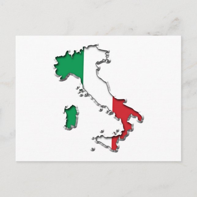 Postale Carte de l'Italie (Devant)