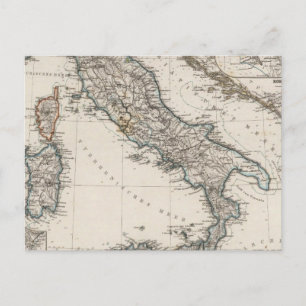 Postale Carte de l'Italie par Stieler