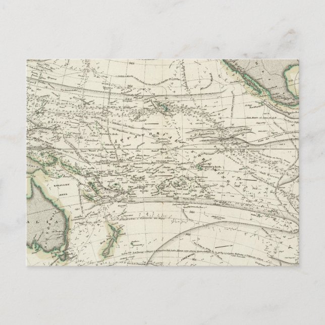 Postale Carte de l'océan Pacifique (Devant)