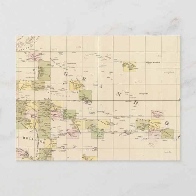 Postale Carte de l'Océanie (Devant)