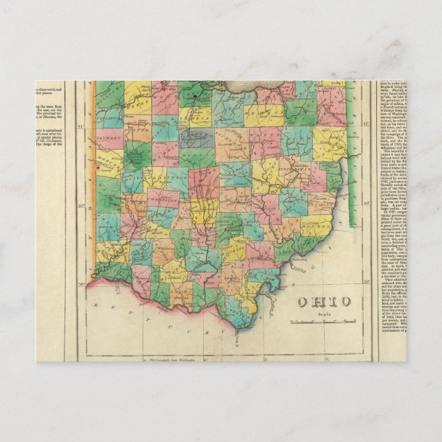 Postale Carte De L'Ohio (Devant)