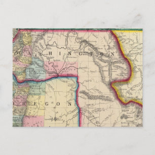 Postale Carte De L'Oregon, Washington