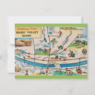 Postale Carte de Magic Valley Idaho